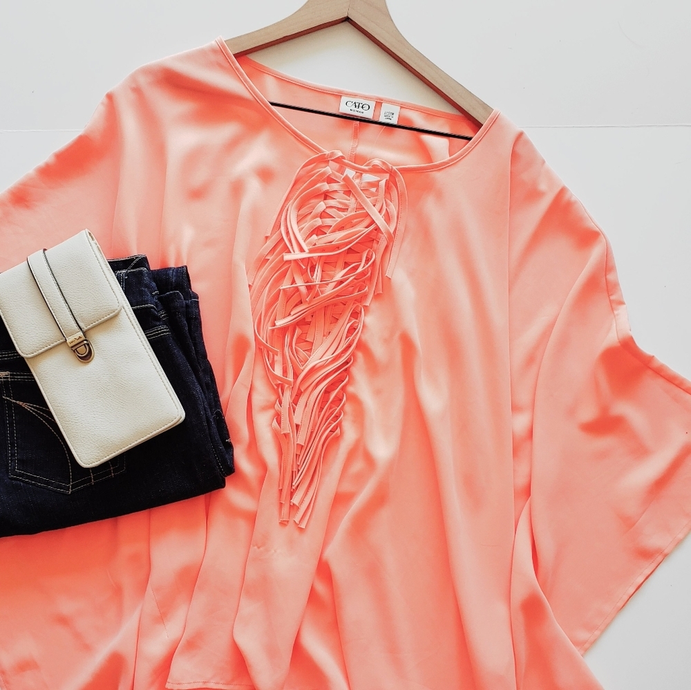 NWT! Cato Poncho Blouse